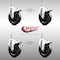Service Caster 5 Inch 316SS Soft Rubber Swivel 12mm Threaded Stem Caster Set Lock Brake SCC SCC-SS316TSTTL20S514-SRS-M1215-4 - alternate 3